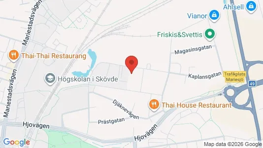 Kontorslokaler att hyra i Skövde - kort over placeringen