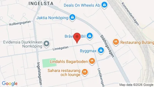 Kontorslokaler att hyra i Norrköping - kort over placeringen