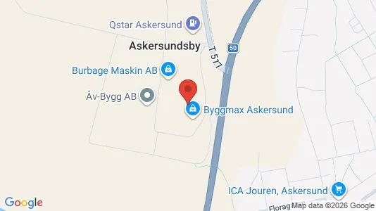 Lagerlokaler att hyra i Askersund - kort over placeringen