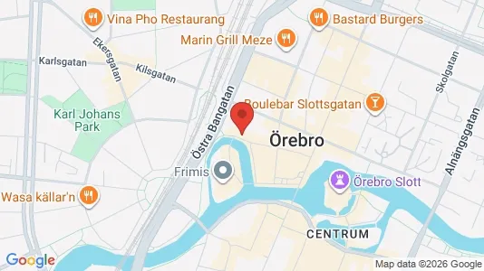 Kontorslokaler att hyra i Örebro - kort over placeringen