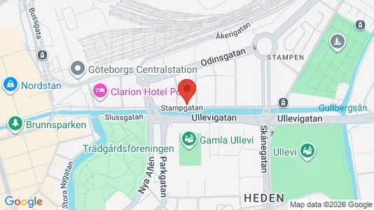 Kontorslokaler att hyra i Göteborg Centrum - kort over placeringen