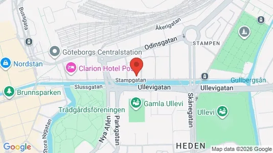 Kontorslokaler att hyra i Göteborg Centrum - kort over placeringen