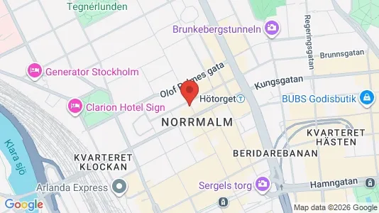 Kontorslokaler att hyra i Stockholm Innerstad - kort over placeringen