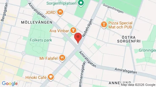 Affärslokaler att hyra i Malmö Centrum - kort over placeringen