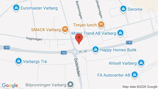 Kontorslokaler att hyra i Varberg - kort over placeringen