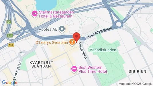 Kontorslokaler att hyra i Vasastan - kort over placeringen