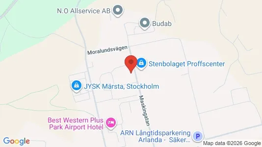 Lagerlokaler att hyra i Sigtuna - kort over placeringen