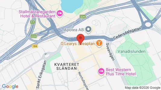 Lagerlokaler att hyra i Vasastan - kort over placeringen