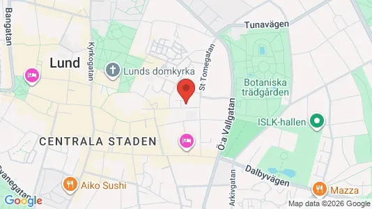 Kontorslokaler att hyra i Lund - kort over placeringen