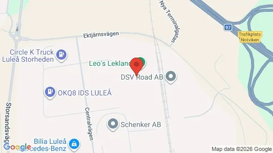 Kontorslokaler att hyra i Luleå - kort over placeringen