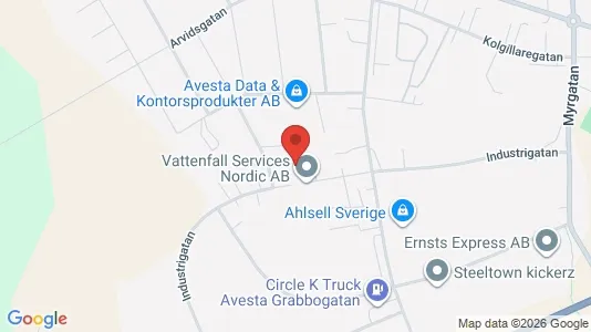 Lagerlokaler att hyra i Avesta - kort over placeringen