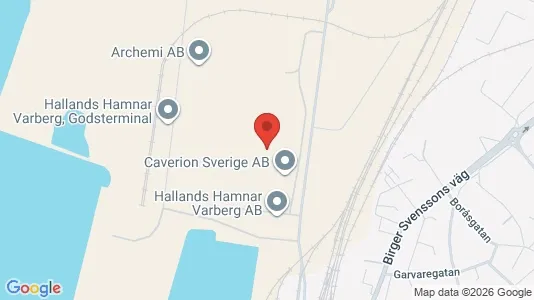 Kontorslokaler att hyra i Varberg - kort over placeringen