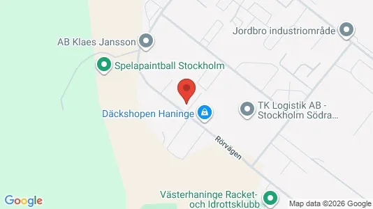 Industrilokaler att hyra i Haninge - kort over placeringen