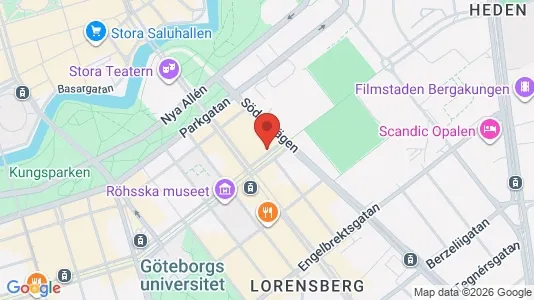 Kontorslokaler att hyra i Göteborg Centrum - kort over placeringen