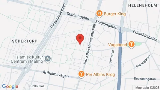 Kontorslokaler att hyra i Malmö Centrum - kort over placeringen