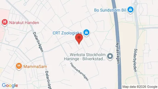 Kontorslokaler att hyra i Haninge - kort over placeringen