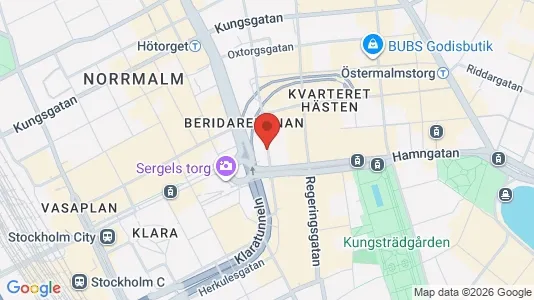 Kontorslokaler att hyra i Stockholm Innerstad - kort over placeringen