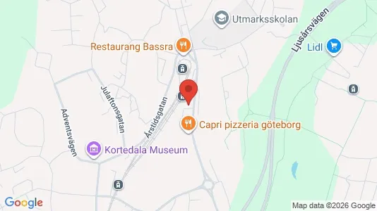 Lagerlokaler att hyra i Göteborg Östra - kort over placeringen