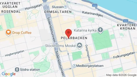 Kontorslokaler att hyra i Södermalm - kort over placeringen