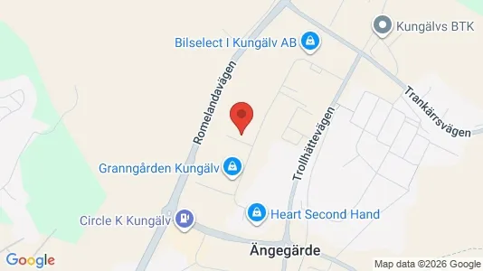 Lagerlokaler att hyra i Kungälv - kort over placeringen
