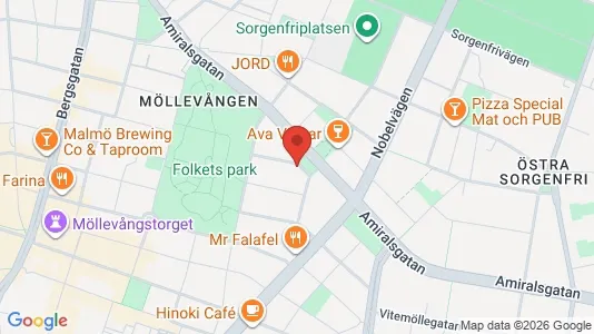 Lagerlokaler att hyra i Malmö Centrum - kort over placeringen