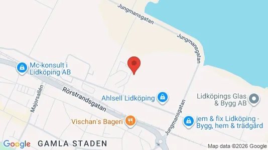 Kontorslokaler att hyra i Lidköping - kort over placeringen