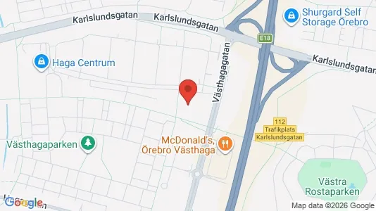 Kontorslokaler att hyra i Örebro - kort over placeringen