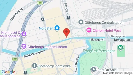 Kontorslokaler att hyra i Göteborg Centrum - kort over placeringen