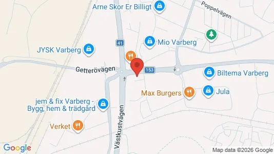 Kontorslokaler att hyra i Varberg - kort over placeringen