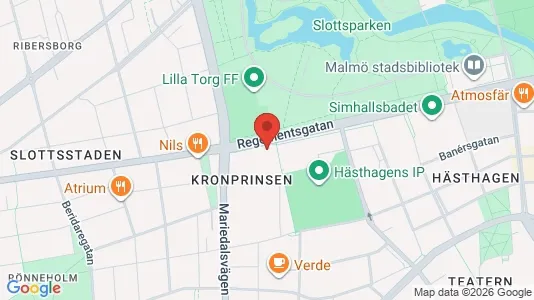 Lagerlokaler att hyra i Malmö Centrum - kort over placeringen