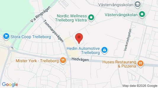 Lagerlokaler att hyra i Trelleborg - kort over placeringen