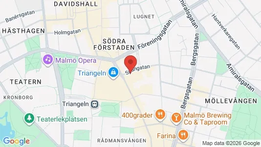 Lagerlokaler att hyra i Malmö Centrum - kort over placeringen