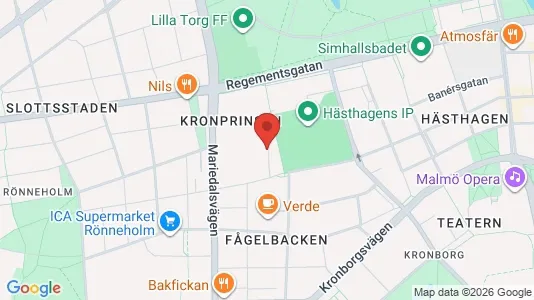 Lagerlokaler att hyra i Malmö Centrum - kort over placeringen