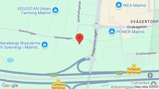 Kontorslokaler att hyra i Hyllie - kort over placeringen