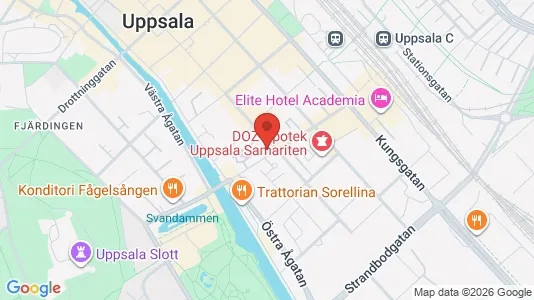 Kontorslokaler att hyra i Uppsala - kort over placeringen
