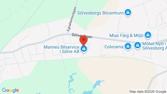 Lagerlokaler att hyra i Sölvesborg - kort over placeringen