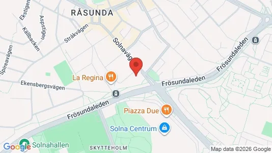 Kontorslokaler att hyra i Solna - kort over placeringen