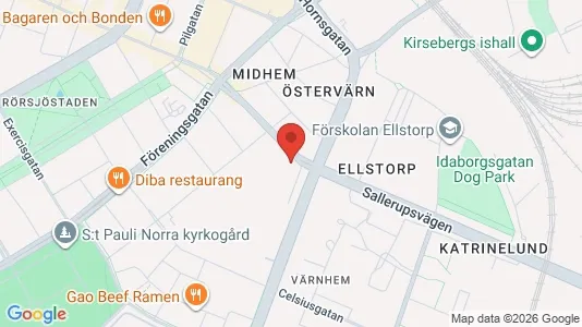 Industrilokaler att hyra i Malmö Centrum - kort over placeringen