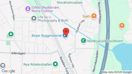 Industrilokaler att hyra i Sollentuna - kort over placeringen