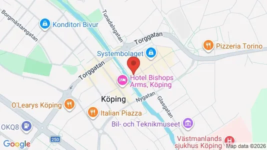 Affärslokaler att hyra i Köping - kort over placeringen