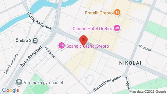 Kontorslokaler att hyra i Örebro - kort over placeringen