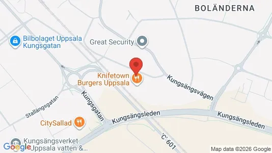Kontorslokaler att hyra i Uppsala - kort over placeringen