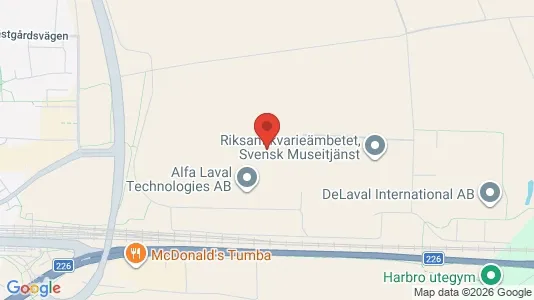 Industrilokaler att hyra i Botkyrka - kort over placeringen