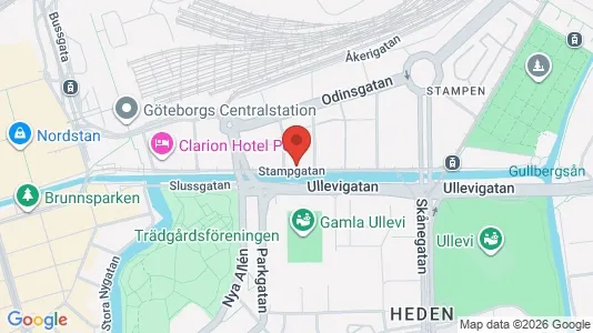 Kontorslokaler att hyra i Göteborg Centrum - kort over placeringen