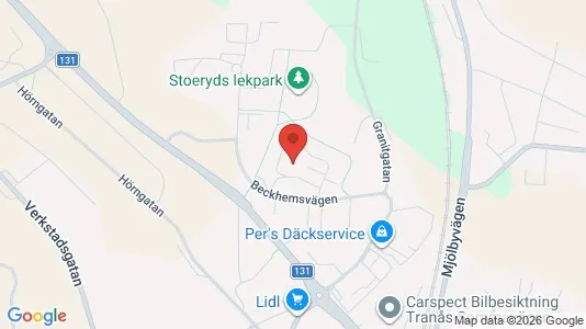 Kontorslokaler att hyra i Tranås - kort over placeringen