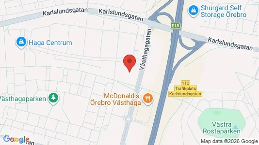 Kontorslokaler att hyra i Örebro - kort over placeringen
