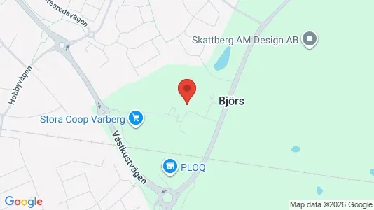 Affärslokaler att hyra i Varberg - kort over placeringen