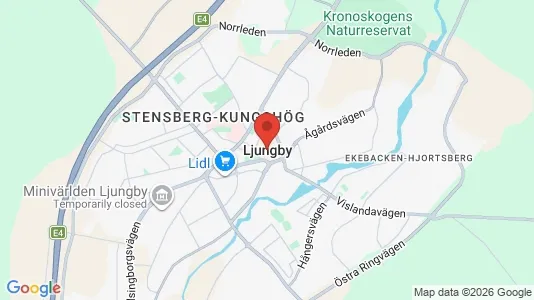 Restauranglokaler att hyra i Ljungby - kort over placeringen