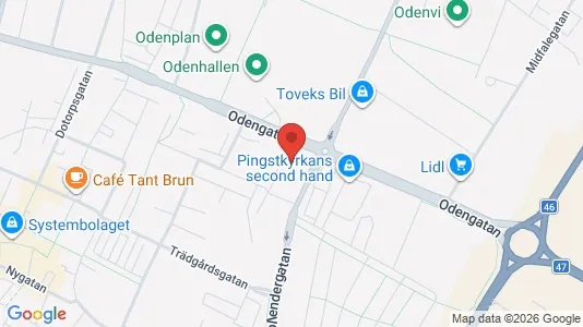 Lagerlokaler att hyra i Falköping - kort over placeringen