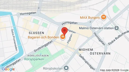 Industrilokaler att hyra i Malmö Centrum - kort over placeringen